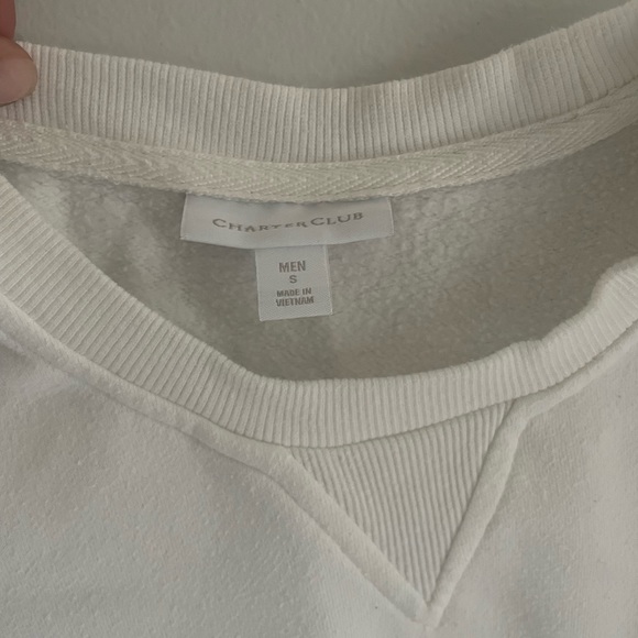 Men’s White Crewneck sweater - Picture 2 of 2